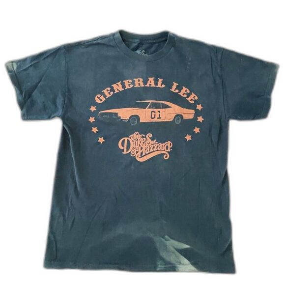Vintage Dukes of Hazzard General Lee T Shirt Adult M Black Short Sleeve Thrashed - Picture 1 of 10